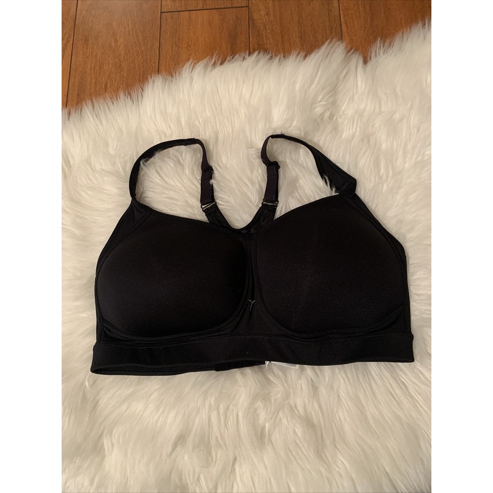 Old Navy Active Sports Bra 1X Plus Go Dry Black Wireless Lightly Lined Racerback
